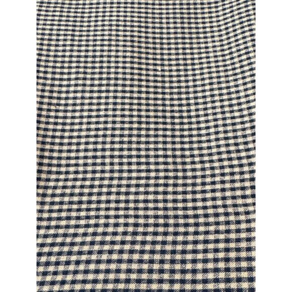 Blue & Beige Gingham Checkered Fabric 1/2 yard x 37" Cotton Blend Sewing Materia - Picture 1 of 5